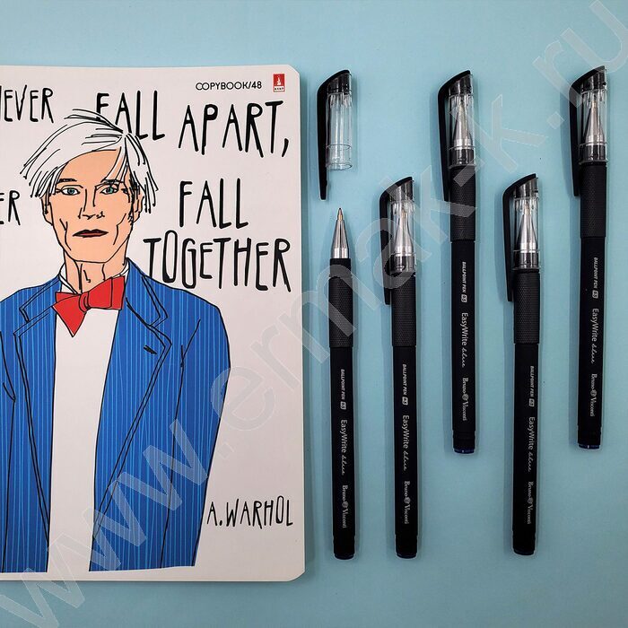 Ручка шар EasyWrite.Black черная 0,5мм /антискольз.корпус/резин.держатель/ | Фото 7