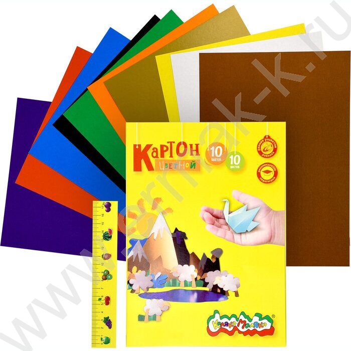 Картон цв. А4 10л/10цв Каляка Маляка | Фото 4