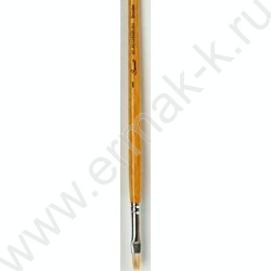 Кисть  щетина № 1 (5мм) плоская, длинная ручка Сонет | Фото 1