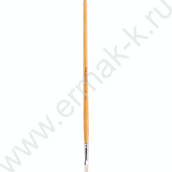 Кисть  щетина № 2 (6мм) плоская, длинная ручка Сонет | Фото 1