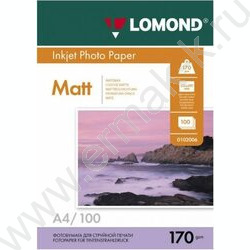 Бумага А4 "Lomond" 170г/мкв 100л матовая двухстор. | Фото 1