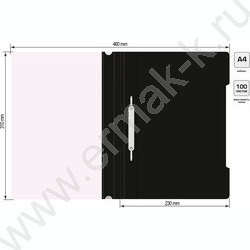 Скоросшиватель пл черный прозрач.верх.лист | Фото 5