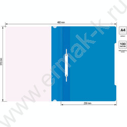 Скоросшиватель пл синий прозрач.верх.лист | Фото 5