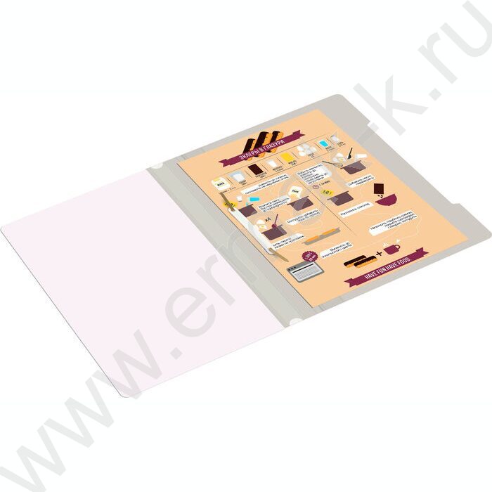 Скоросшиватель пл серый прозрач.верх.лист | Фото 6