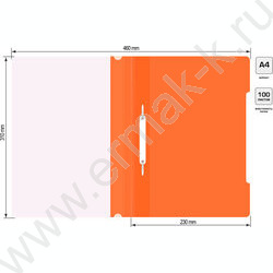 Скоросшиватель пл оранжевый прозрач.верх.лист | Фото 5