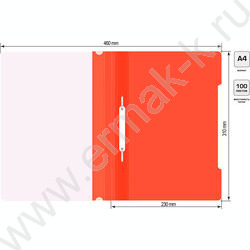 Скоросшиватель пл красный прозрач.верх.лист | Фото 5