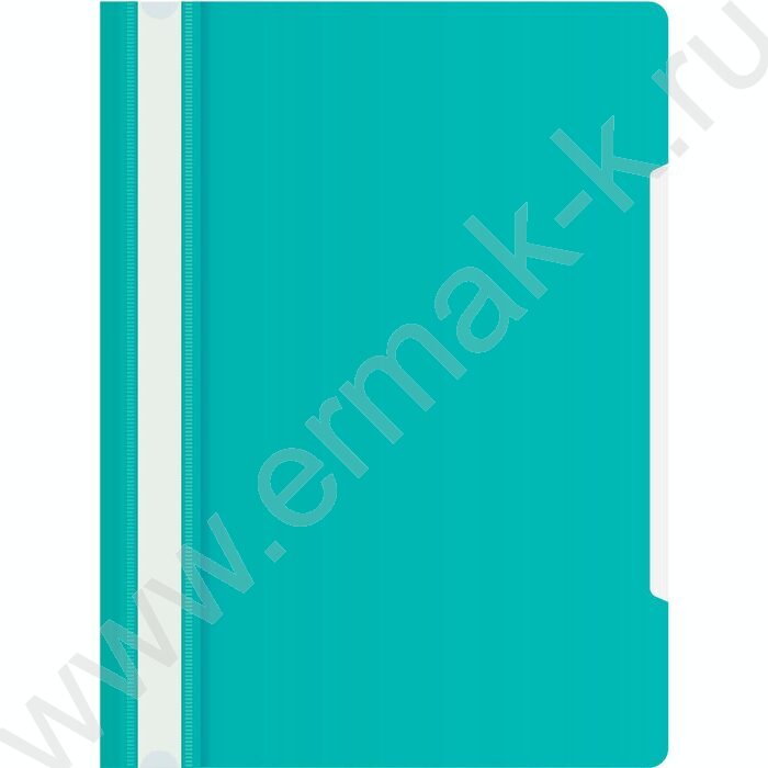 Скоросшиватель пл бирюзовый прозрач.верх.лист | Фото 1