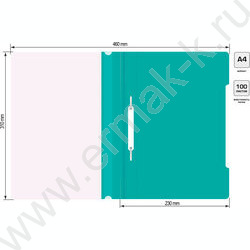 Скоросшиватель пл бирюзовый прозрач.верх.лист | Фото 5