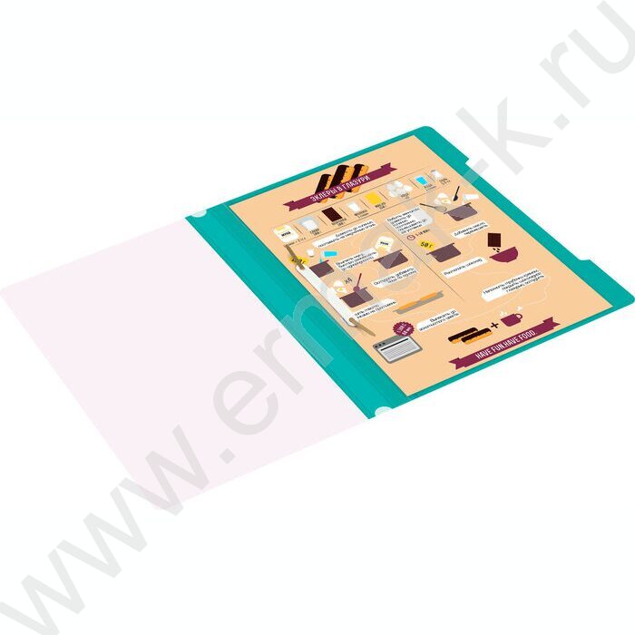 Скоросшиватель пл бирюзовый прозрач.верх.лист | Фото 6