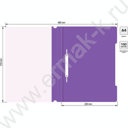 Скоросшиватель пл фиолетовый прозрач.верх.лист | Фото 5