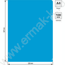 Папка уголок А4 Economy синий тисненый 0,10мм | Фото 3
