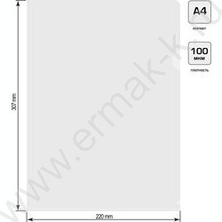 Папка уголок А4 Economy прозрачный тисненый 0,10мм | Фото 3