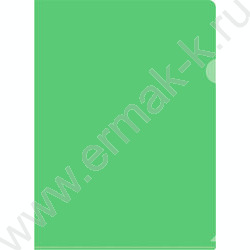 Папка уголок А4 Economy зеленый тисненый 0,10мм | Фото 1