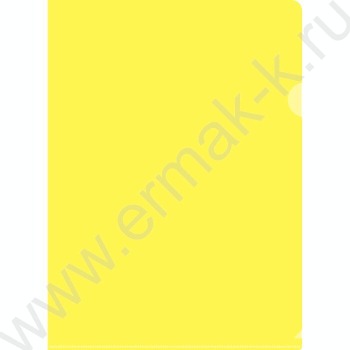 Папка уголок А4 желтый 0,15мм | Фото 1