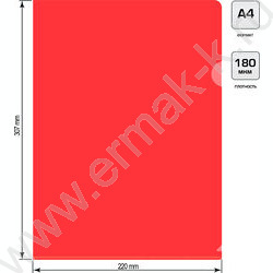 Папка уголок А4 красный 0,18мм | Фото 3