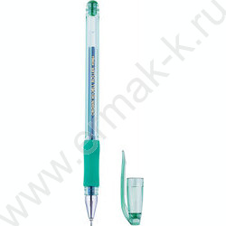 Ручка гелевая зеленая 0,7мм /игла/резин.держатель/ "Hi-Jell Needle Grip" | Фото 1