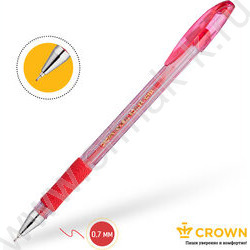 Ручка гелевая красная 0,7мм /игла/резин.держатель/ "Hi-Jell Needle Grip" | Фото 4