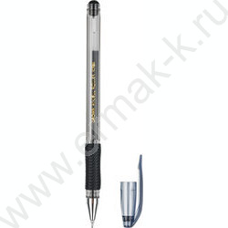 Ручка гелевая черная 0,7мм /игла/резин.держатель/ "Hi-Jell Needle Grip" | Фото 1