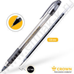 Ручка гелевая черная 0,7мм /игла/резин.держатель/ "Hi-Jell Needle Grip" | Фото 3