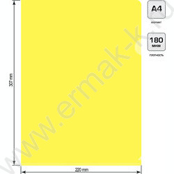 Папка уголок А4 желтый 0,18мм | Фото 3