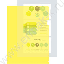 Папка уголок А4 желтый 0,18мм | Фото 4