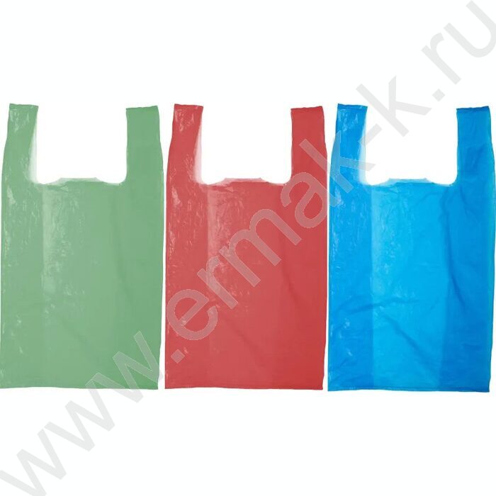 Пакет-майка ПНД 16+12*30 10мкр цветной | Фото 1