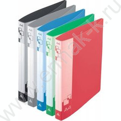 Папка 2 кольца 18мм черная 0,7мм карман внутренний и торцевой | Фото 5