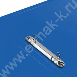 Папка 2 кольца 18мм синяя 0,7мм карман внутренний и торцевой | Фото 3