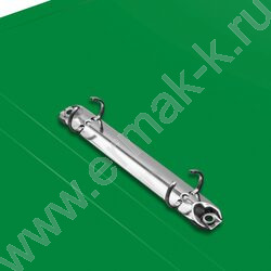 Папка 2 кольца 18мм зеленая 0,7мм карман внутренний и торцевой | Фото 2