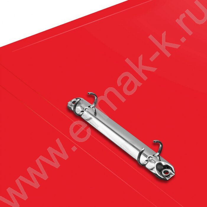 Папка 2 кольца 18мм красная 0,7мм карман внутренний и торцевой | Фото 2