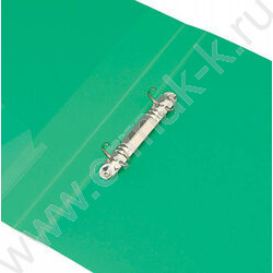 Папка 2 кольца 27мм черная 0,7мм карман внутренний и торцевой | Фото 3