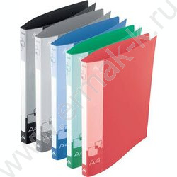 Папка 2 кольца 27мм черная 0,7мм карман внутренний и торцевой | Фото 5