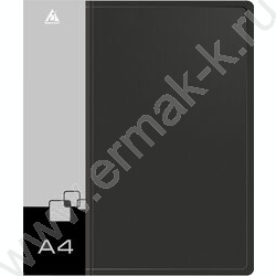 Папка 4 кольца 18мм черная 0,7мм карман внутренний и торцевой | Фото 2