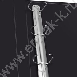 Папка 4 кольца 18мм черная 0,7мм карман внутренний и торцевой | Фото 3