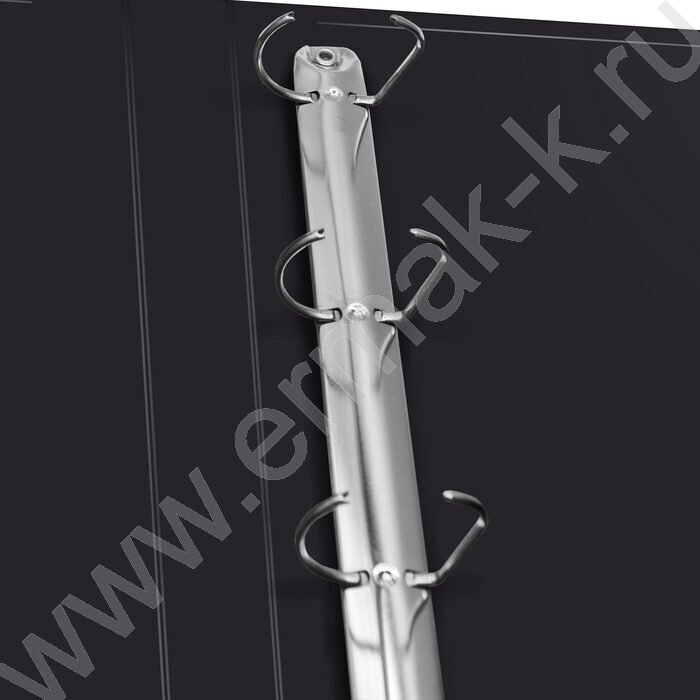 Папка 4 кольца 18мм черная 0,7мм карман внутренний и торцевой | Фото 3