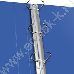 Папка 4 кольца 18мм синяя 0,7мм карман внутренний и торцевой | Фото 3