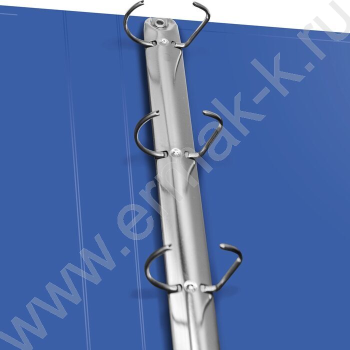 Папка 4 кольца 18мм синяя 0,7мм карман внутренний и торцевой | Фото 3