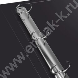 Папка 4 кольца 27мм черная 0,7мм карман внутренний и торцевой | Фото 3