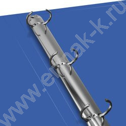 Папка 4 кольца 27мм синяя 0,7мм карман внутренний и торцевой | Фото 3