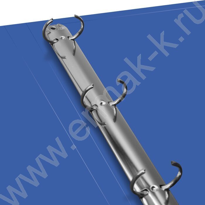 Папка 4 кольца 27мм синяя 0,7мм карман внутренний и торцевой | Фото 3