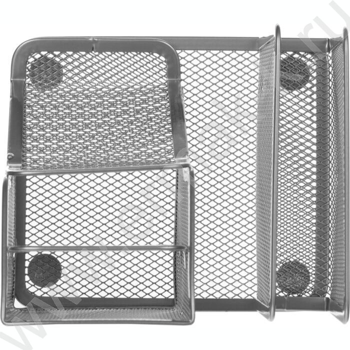 Подставка д/каранд. и ручек сетчатый (метал) серебро 4секции 145*130*128 | Фото 3