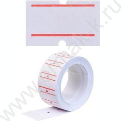 Ценник 21*12 по 350 этикеток белый с красной разметкой | Фото 1