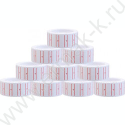 Ценник 21*12 по 350 этикеток белый с красной разметкой | Фото 2