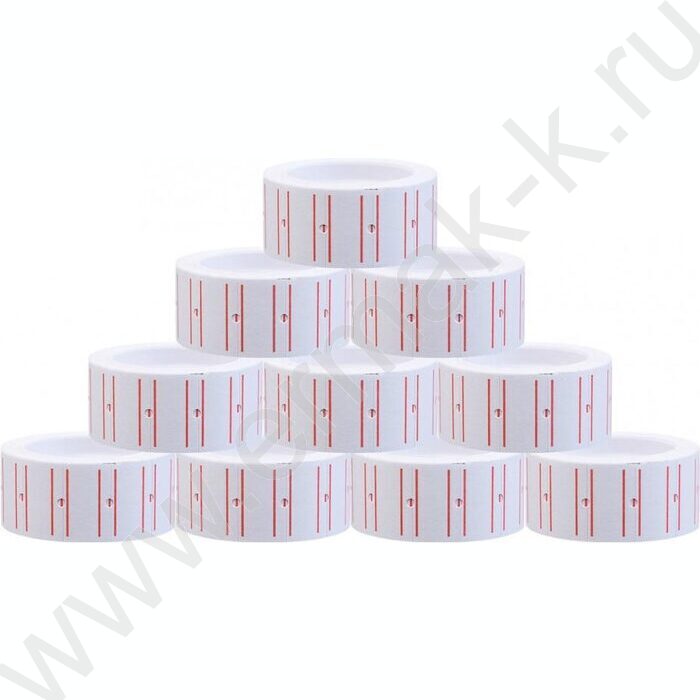 Ценник 21*12 по 350 этикеток белый с красной разметкой | Фото 2