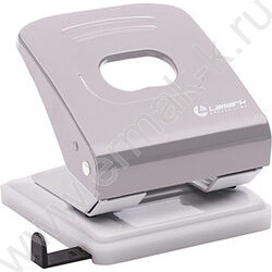 Дырокол  30л метал Mettallic /линейка/ серый | Фото 1