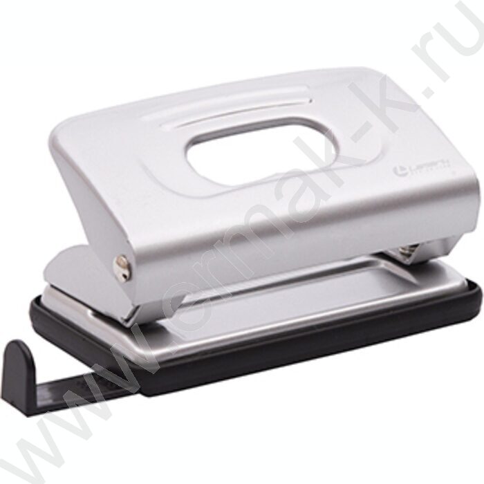 Дырокол  10л метал Mettallic /линейка/ серый | Фото 1