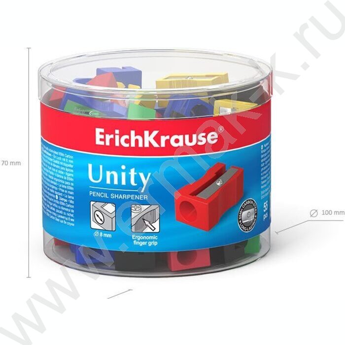 Точилка 1отв. пластик Unity ассорти | Фото 6