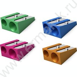 Точилка 2отв. метал Ferro Color Plus /ассорти | Фото 1