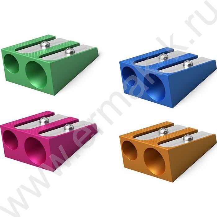 Точилка 2отв. метал Ferro Color Plus /ассорти | Фото 1