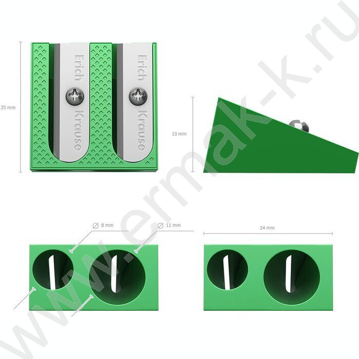 Точилка 2отв. метал Ferro Color Plus /ассорти | Фото 5